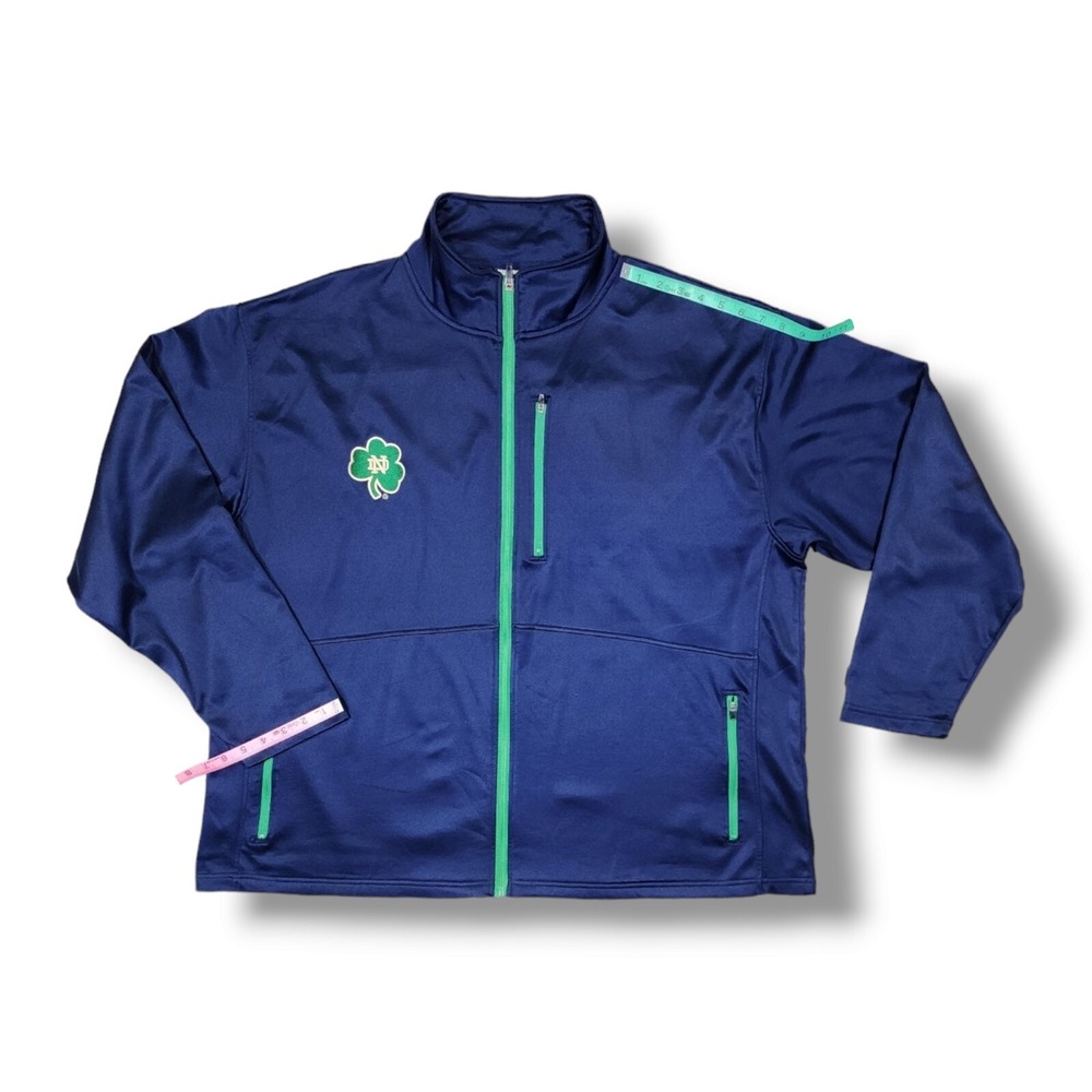 Rivalry Threads 91 Norte Dame Blue Embroidered Zip Up Light‎ Jacket Men's 2XL - Picture 5 of 14